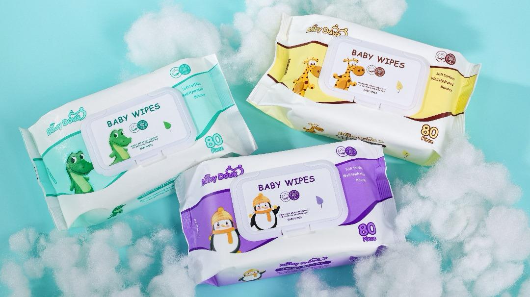 Baby Doux Baby Wipes (80pcs x 24 packs) Soft & Gentle Baby Wipes