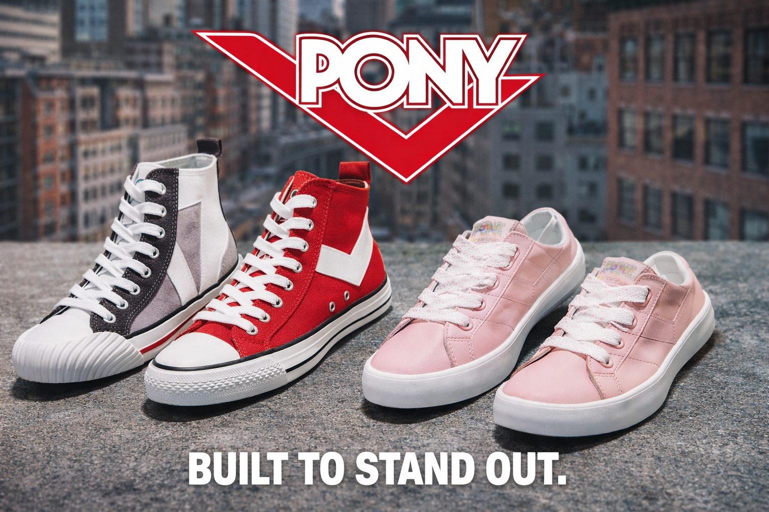 PONY Classic Sneakers Collection โ High Top & Low Cut Casual Shoes