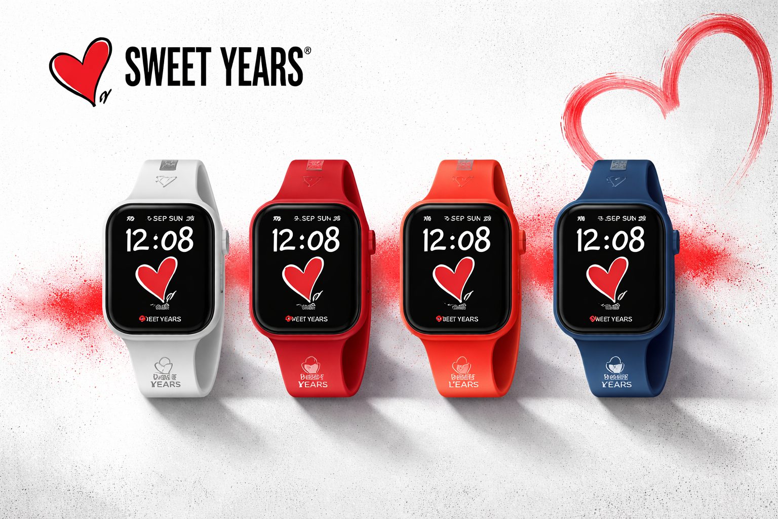 SWEET YEARS Smart Watch – Stylish Fitness Tracker  & Multi-Color Strap Collection